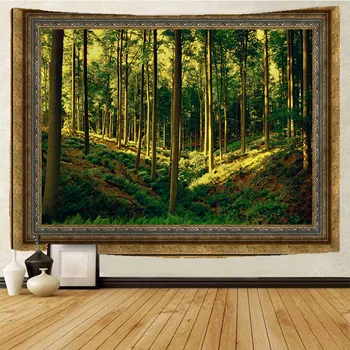 

Forest trees tapestry Indian Mandala Witchcraft Hippie Tapestry Boho decor Macrame Wall Hanging Tapestry