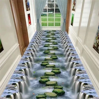 

Adventure 3D Corridor Mat Bedroom Kitchen Bedside Rugs Home Decorative Sofa Area Rug Flannel Anti-skid Living Room Carpets