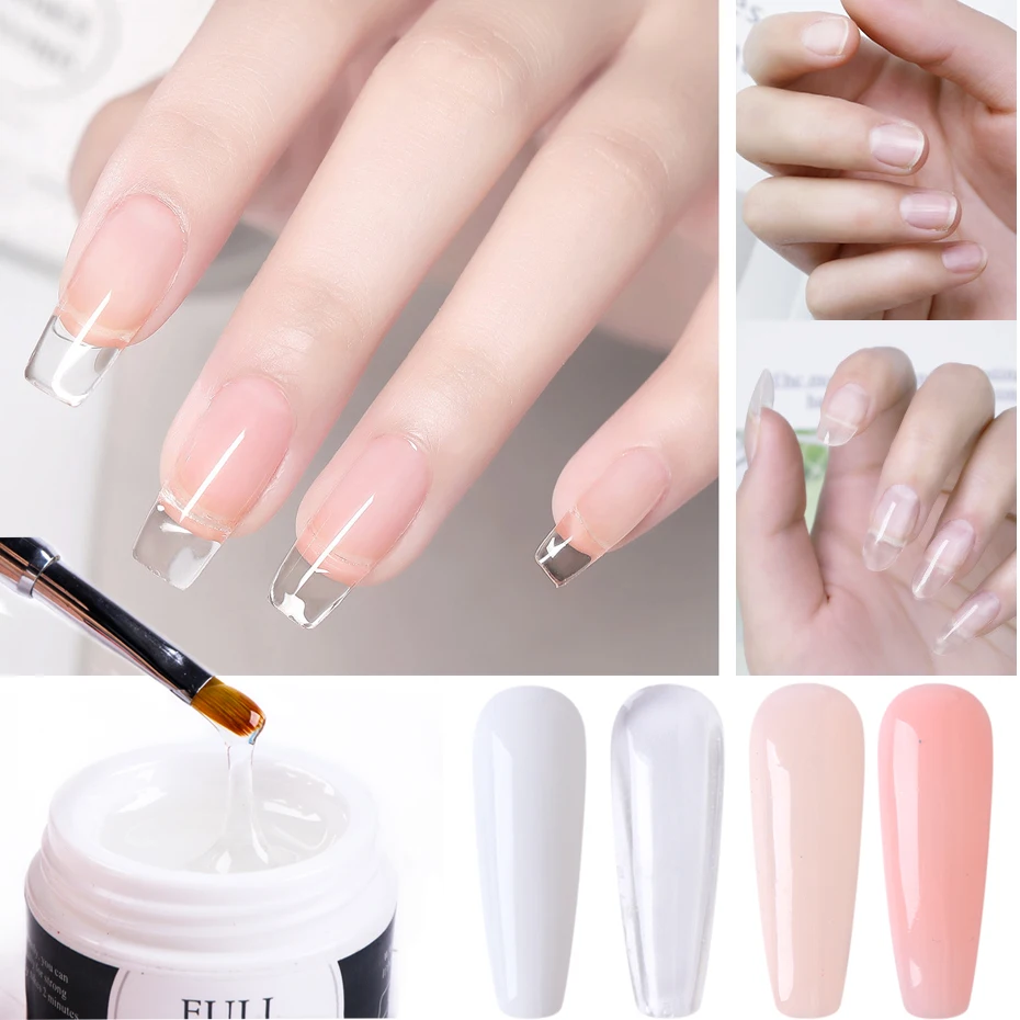 Gel acrílico UV para manicura, extensión de uñas en color blanco, rosa,  transparente, varita, para reparación de uñas rotas, 15ml, NL1623 -  AliExpress Belleza y salud