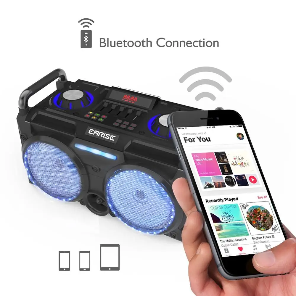 Портативный динамик EARISE с Bluetooth система PA беспроводной микрофон вечерние