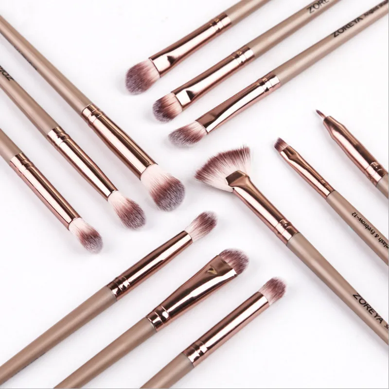 

12 Pcs Eye Blending Brush Kits Eyebrow/Eye Shadow Double Head Brushes For Eyelashes High Quality Makeup Brush Set