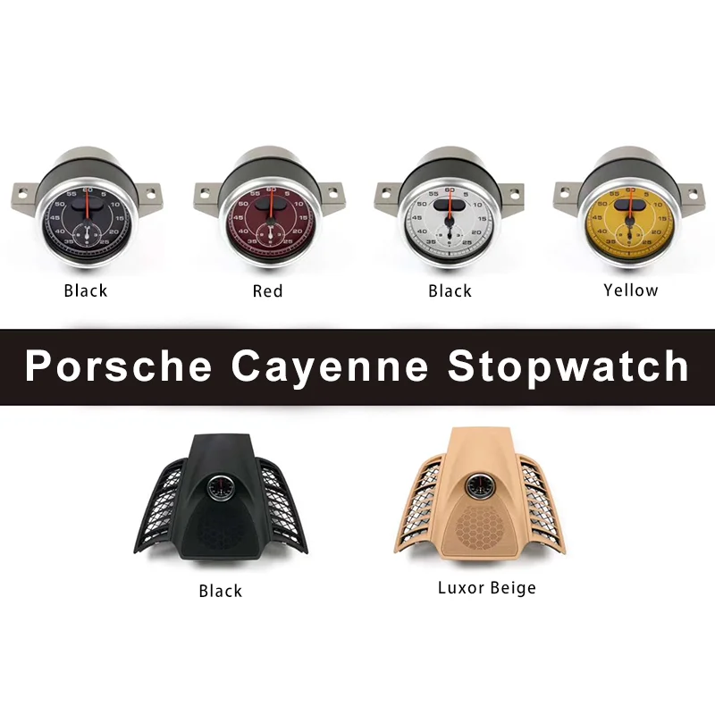 

Car console dashboard stopwatch for Porsche Cayenne 2011-2017 inner dash board clock compass box and needle synchronised time