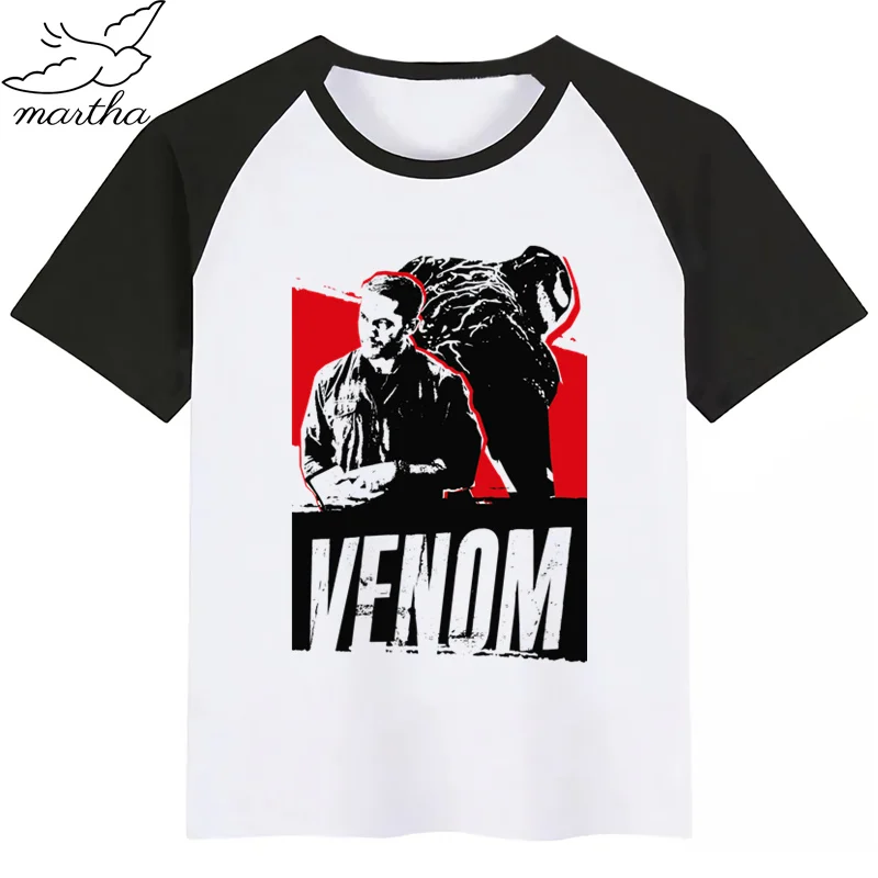 BlackB Venom Marvel/Новое поступление, футболка для девочек Футболка с забавным принтом Одежда для девочек-подростков белые футболки с круглым вырезом и короткими рукавами для мальчиков - Цвет: BlackB
