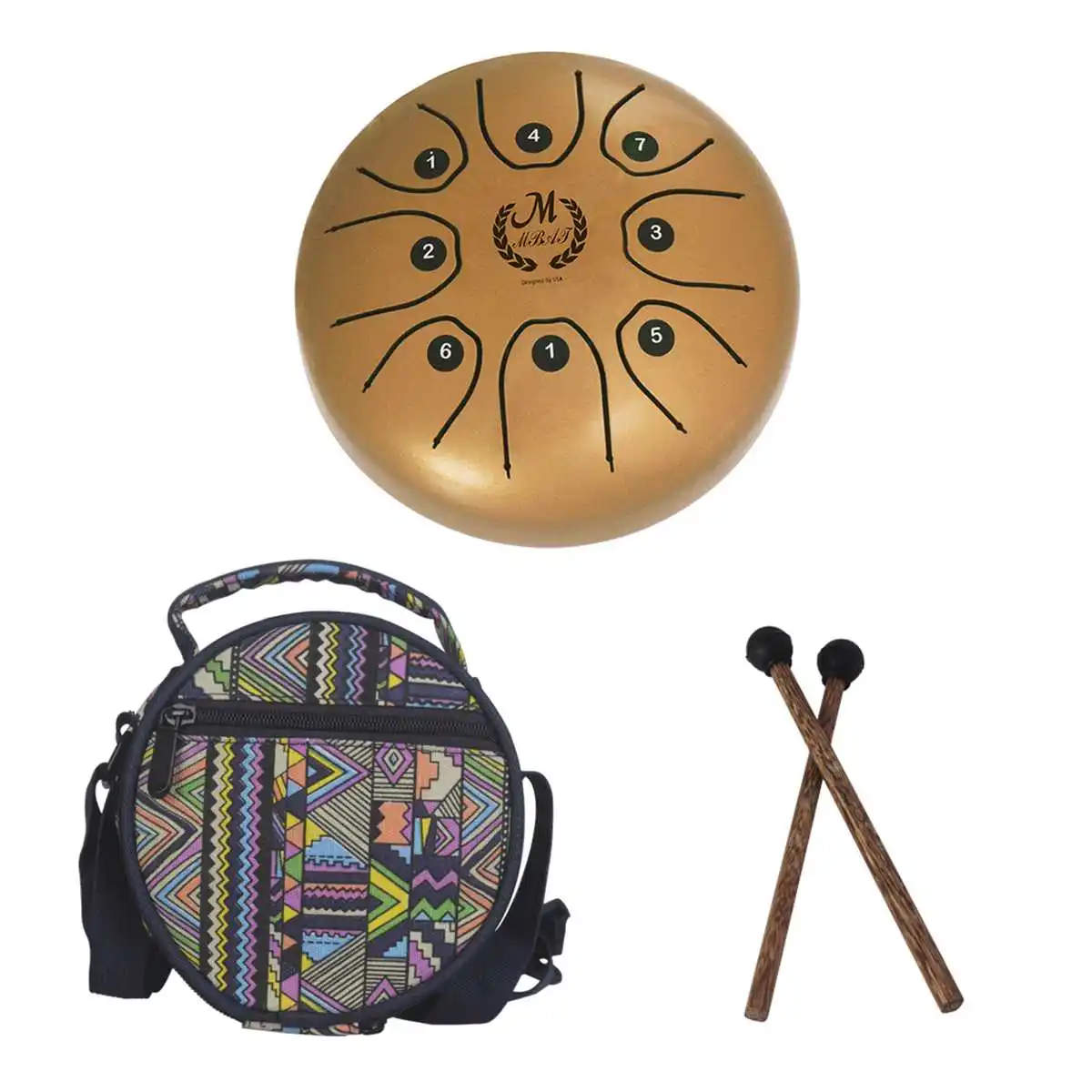 Gold 5," профессиональный стальной язычок барабана Handpan с C D E F G A B C 8 Примечания ручной бак барабанная палочка+ сумка для хранения для женщин Подарки - Цвет: Gold