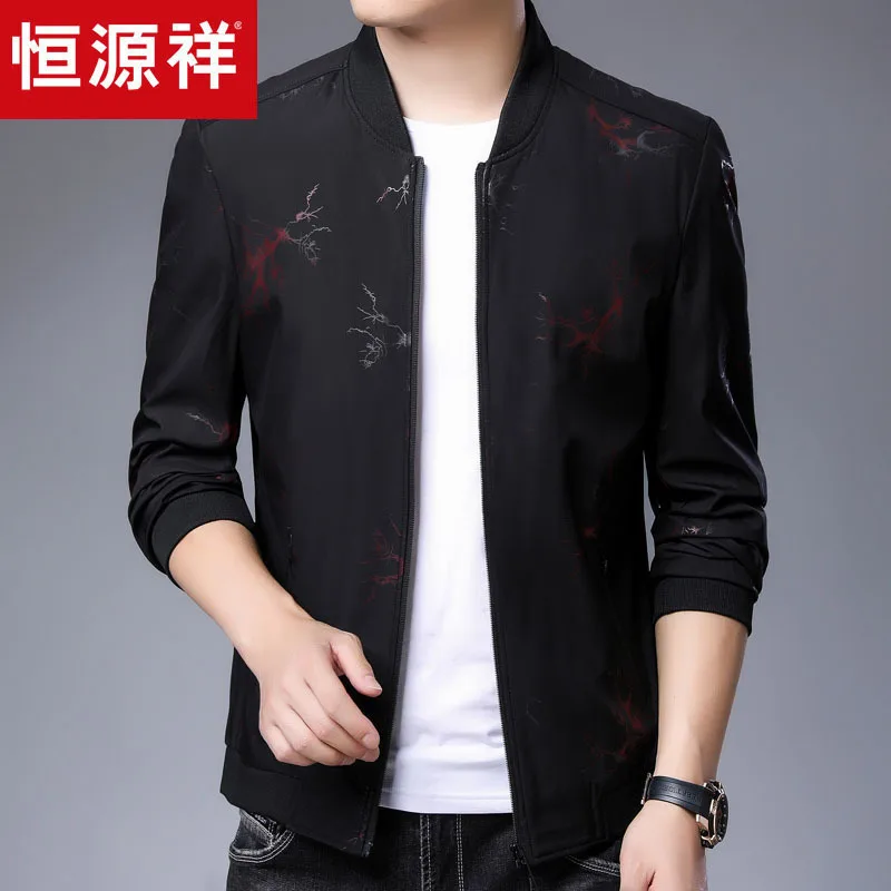 

HYX Genuine Product Autumn New Style Printed Jacket Men'S Wear Coat Baseball Top Jacket Casual Trend