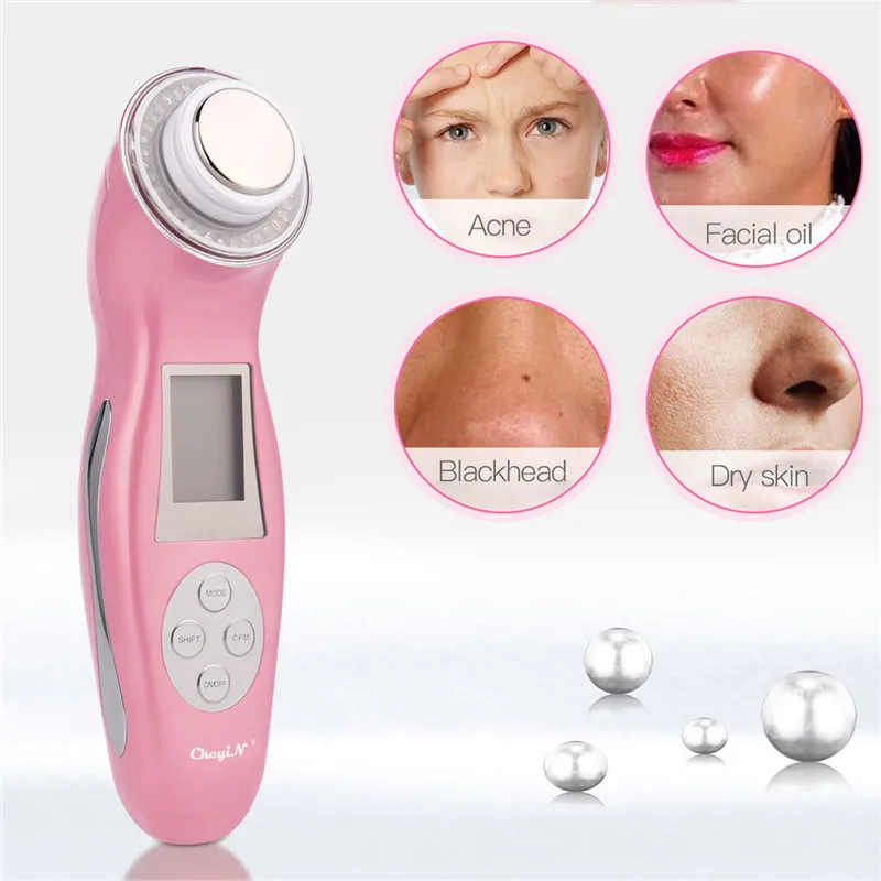 

3 Color LED Photon Ion Ultrasonic Facial Beauty Machine Face Lifting Tighten Skin Rejuvenation Wrinkle Removal Cleaning Device45
