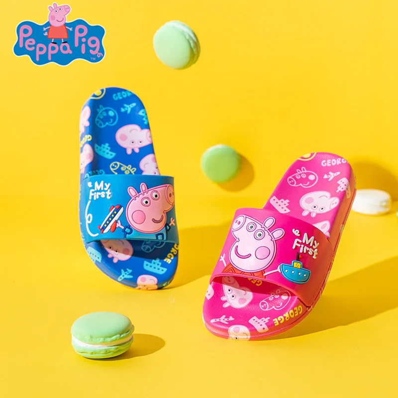 Pepe pig summer printed new slippers peppa and George pattern sandals indoor bathroom children's gift | Игрушки и хобби