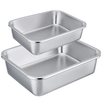 

Stainless Steel Cake Pot, Perfect for Lasagna Brownies, Rectangular Baking Pans, Baking Pans-2 Sizes