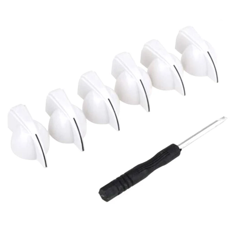 

Pro Imperial Inch Size Guitar Amplifier Effect Pedal Chicken Head Pointer Knobs with Set Screw Aged White