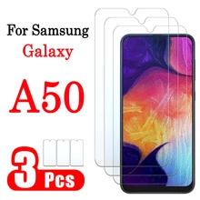 Vidro protetor para samsung galaxy a50, vidro protetor temperado para tela 9h 1 a 3 pçs 3 pcs