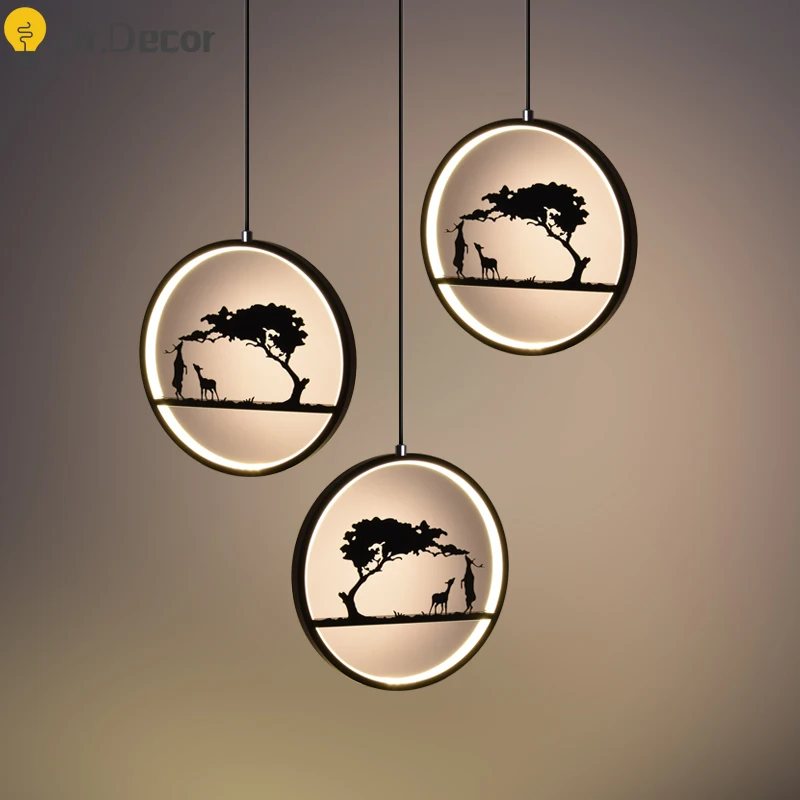 

Modern Creative Painting Nordic Pendant Lights Lighting Kitchen Pendant Lamp Led Hanglamp LOFT Decor Light Fixtures Hanging Lamp