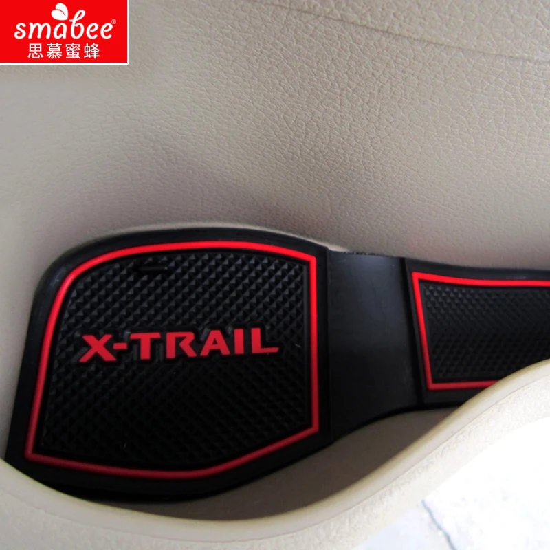 Для- Nissan X-Trail T32 ворота Слот колодки Нескользящие чашки коврики противоскользящие двери паз коврик наклейка X Trail автомобильные аксессуары