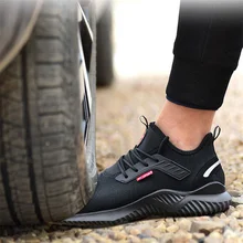 Chaussures de sécurité à bout en acier pour hommes, baskets de sécurité anti perforation, respirantes et antidérapantes, pour l'automne