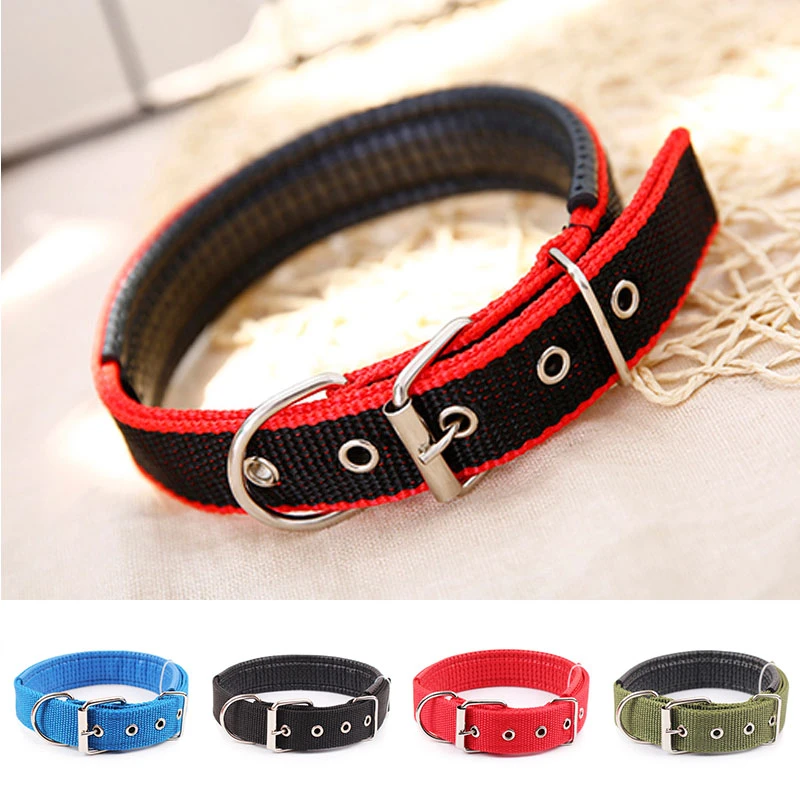 Collar de nailon de punto para perros pequeños, correa ajustable de seguridad sólida mascotas, 5 colores, de moda, suministros para mascotas, 1 - AliExpress