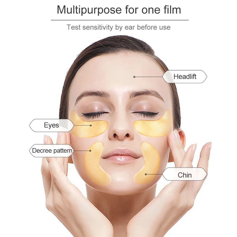 Circles Black Eye Remove Eye Skin Protect Mask For Wrinkle Skin Care Gold Crystal Eye Mask Eye Patches For Eye Care Dark TSLM1