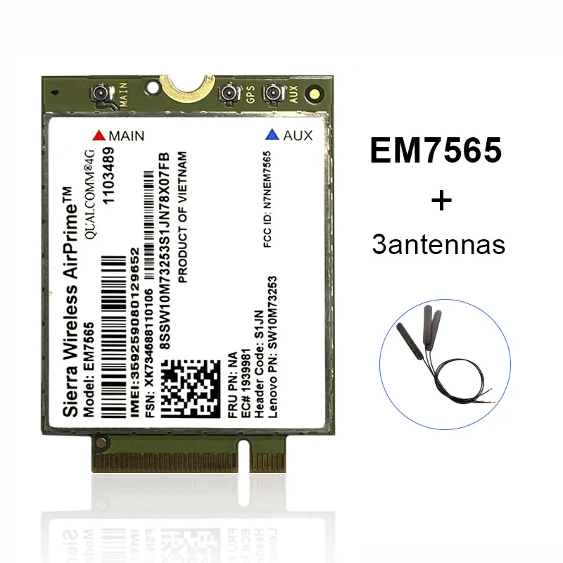 Sierra Không Dây EM7565 LTE-Cao Cấp Pro Module Mèo-12 Toàn Cầu Kết Nối Với 3G Fallback Cho Thinkpad Carbon x1 6th Laptop wifi adapter Network Cards