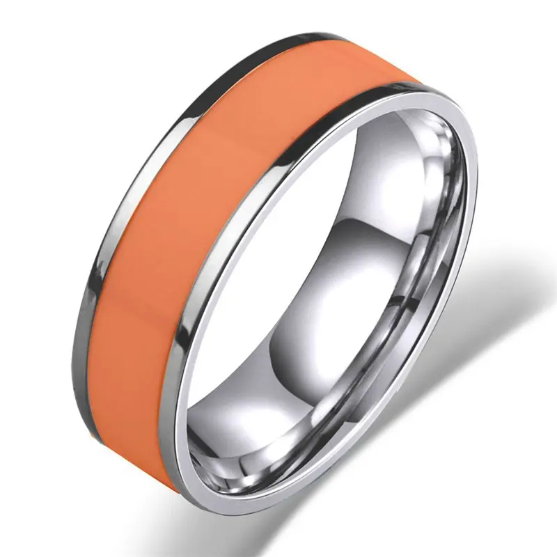 Couples Rings Stainless Steel Ceramic Finger Ring Valentine Gift