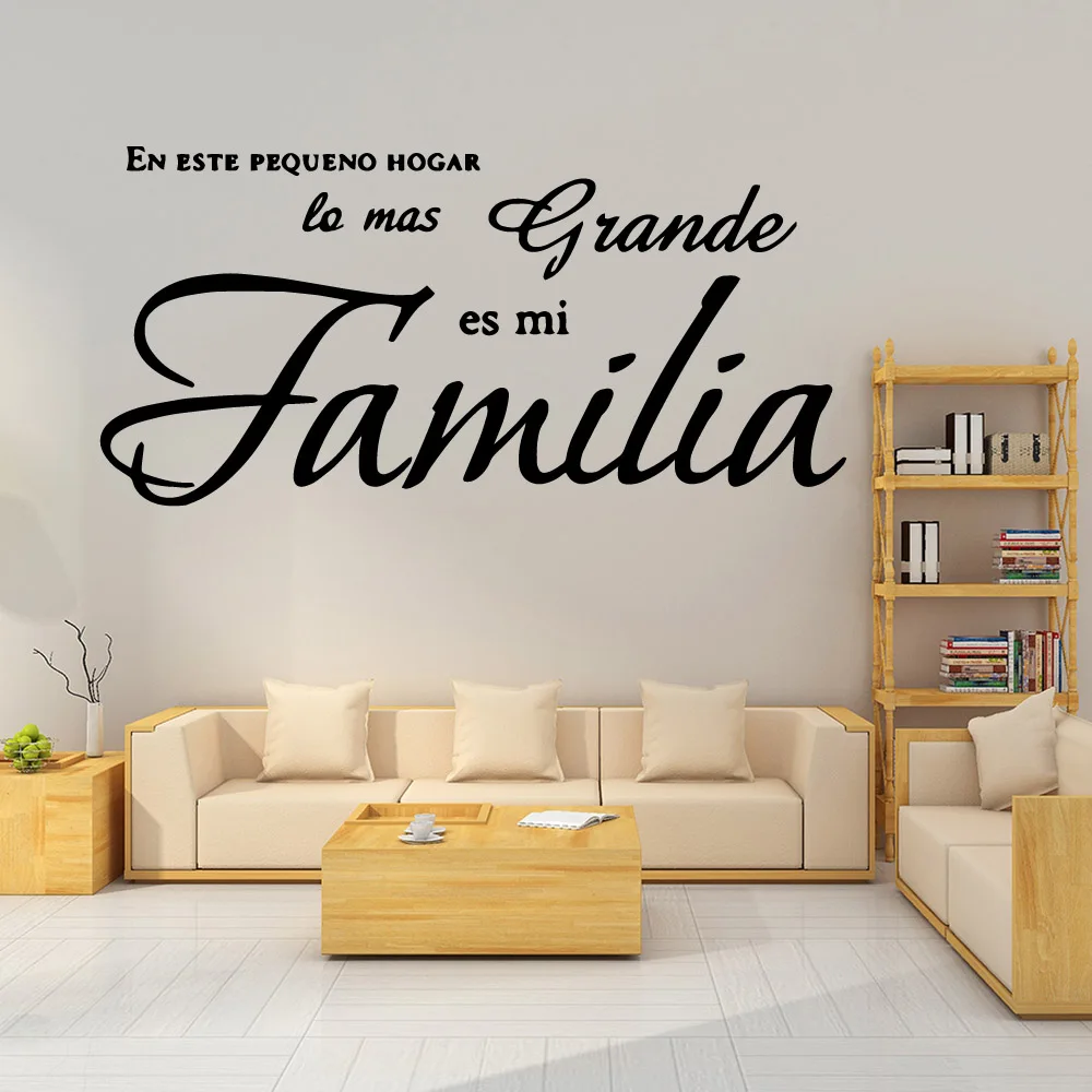 Modern Spanish Familia Wall Sticker Pvc Wall Stickers Wall Art Wall
