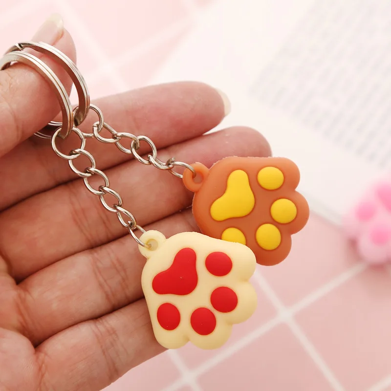 

Hot Sale 4Pcs Cartoon Silica Gel Keychain Prickly Pear Pot Cat Claw Flamingo Snails Girl Multi-styleFor Women Men Child Gifts