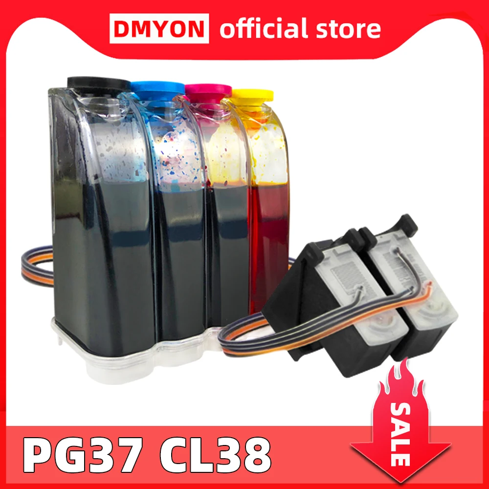 DMYON CISS PG37 CL38 Compatible Ink Cartridge for Canon IP1800 IP1900 IP2500 IP2600 MP140 MP190 MP210 MP220 MP470 MX300 MX310