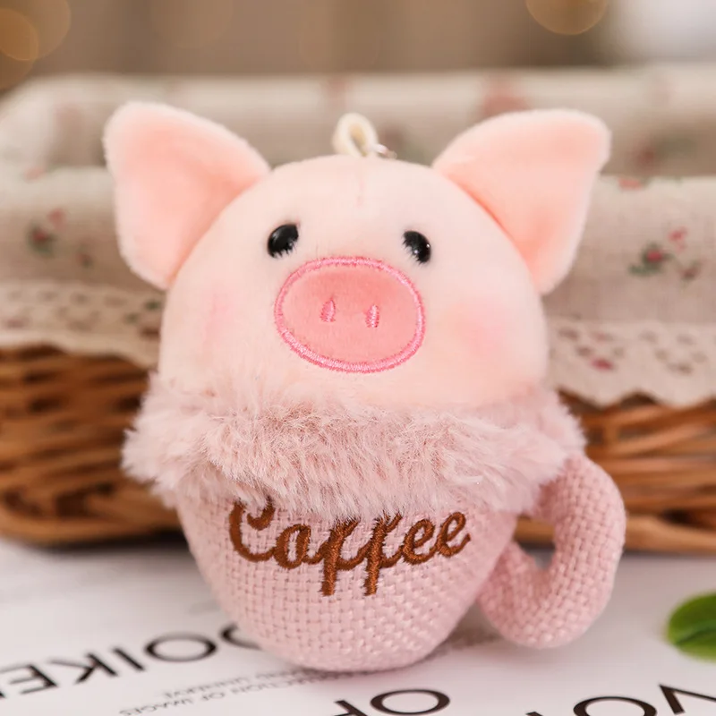 10 2pcs 15cm Dorable Plush Animal Shape Bear Keychain Stuffed Colorful Rabbit Pendant Lovely Elephant for Girl and Children Gifts - Цвет: 10