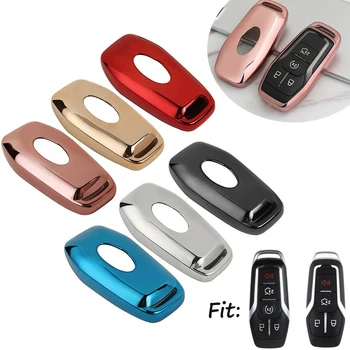 

Soft TPU Remote Car Key Cover Fob Case Shell For Ford Explorer Mustang Mondeo F150 Edge For Lincoln Keyless Car Key Case Holder