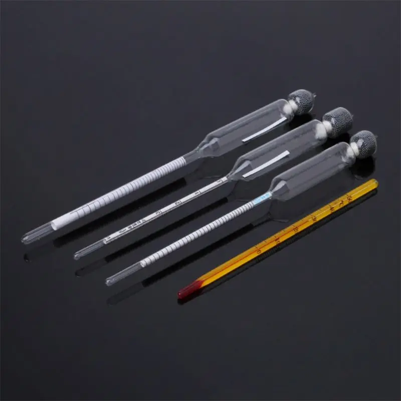 Hydrometer Tester Vintage measuring bottle plastic box Set Tools Alcoholmeter Alcohol Meter Wine Concentration Meter Thermometer wine alcohol meter