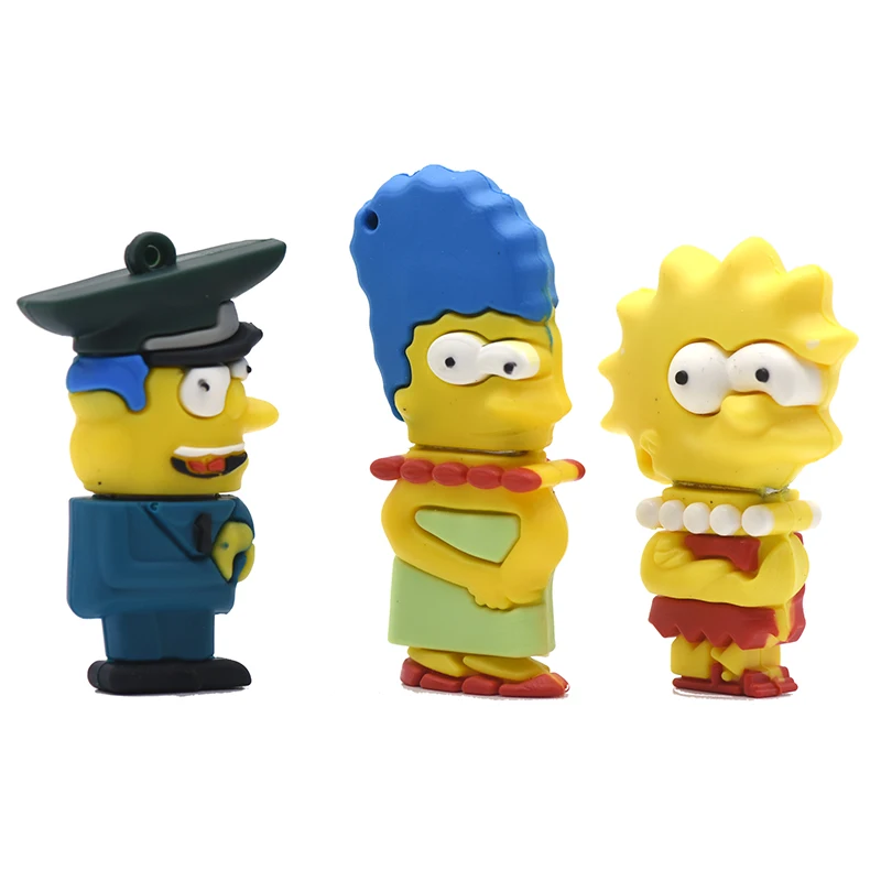 Bart Simpson мышь волк Memory Stick аниме мультфильм Симпсоны Usb Flash Drvie 32 ГБ 16 ГБ 8 ГБ 4 ГБ флеш-накопитель 64 ГБ U Stick