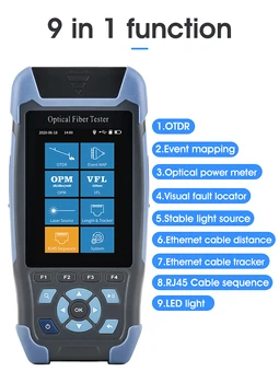 

Mini-Pro OTDR Optical Reflectometer 9 functions in 1 device OPM OLS VFL Event Map RJ45 Ethernet Cable Tracker