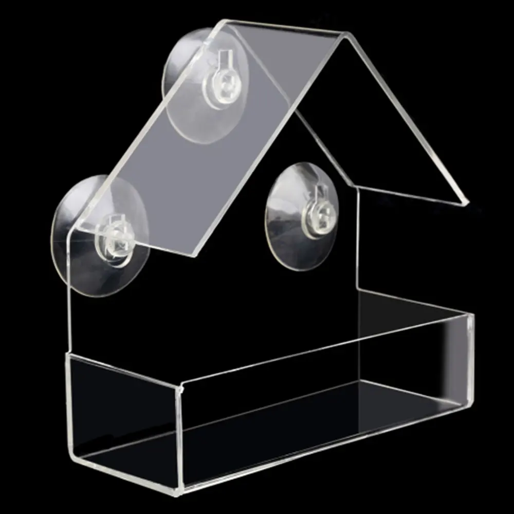 

Bird Feeders Transparent Sucker Economic Birdhouse Bird Feeder Window Plastic Pet Feed Gardens Foods Outdoors Creative