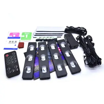

Decorative Atmosphere Lamps Led Colorful Stars Lamps Cool Universal Auto Bottom Seat Light USB Control Car Ambient Light
