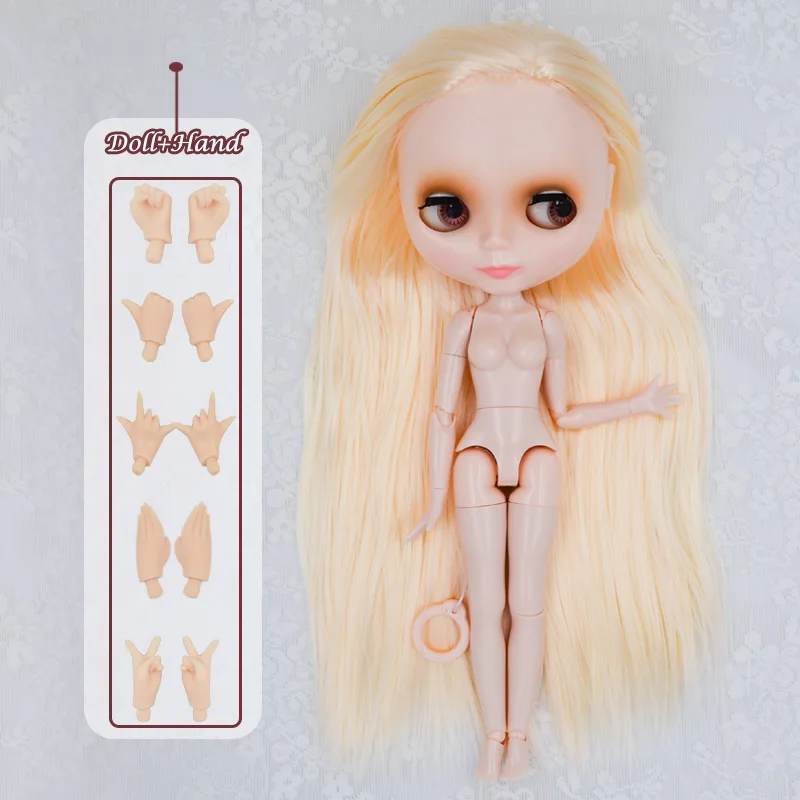 Шарнирная кукла Blyth, Заводская кукла Neo Blyth, Обнаженная матовое лицо, куклы, можно изменить макияж, платье, сделай сам, 1/6 шарнирные куклы 06 - Цвет: HNBL16