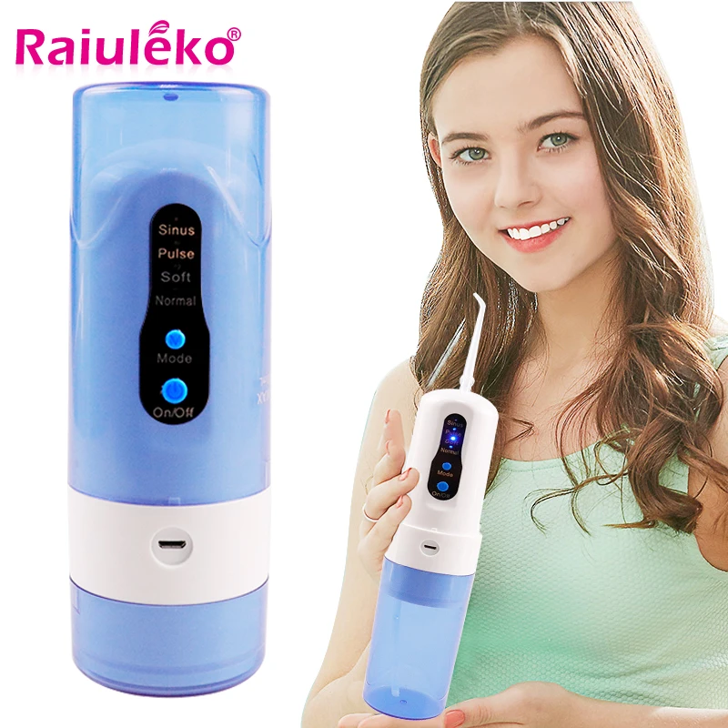 

Portable Electric Dental Water Flosser Nose Clean Oral Irrigator Rechargeable Waterproof Water IPX7 5 Jet Tips Toothpick Cleaner