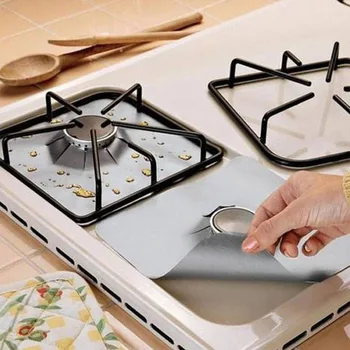 

1/4PC Stove Protector Cover Liner Gas Stove Protector Gas Stove Stovetop Burner Protector Kitchen Accessories Mat Cooker Cover