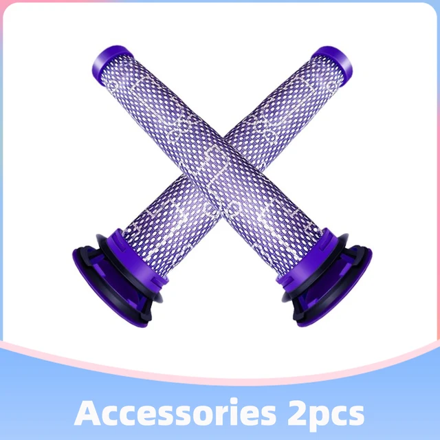 Dyson V6 Animal Fluffy DC59 DC62 SV03 SV073 Cordless Vacuum Cleaner Bristle Roller Brush Bar Pre-Filter Replacement Spare Parts 2pcs filters