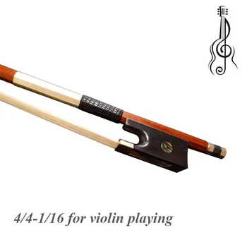 

Freeshipping 4/4 violin bow green sandalwood round stick ebony frog full size violin parts accessaries