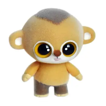 

1Pc Big Eye Monkey Animal Action Figure Flocking Plush Doll Kids Toy Xmas Gift