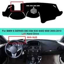 Couverture de tableau de bord intérieur de voiture, tapis de tableau de bord, coussin, pour BMW série 6 E63 E64 630 640D 650I 2003 2004 2005 2006 2007 2008 2009 2010