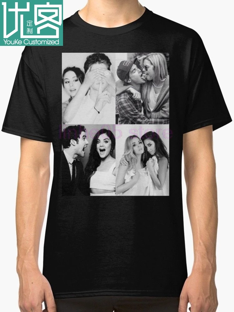 

Pretty Little Liars Ships B&W Men's T shirt Black