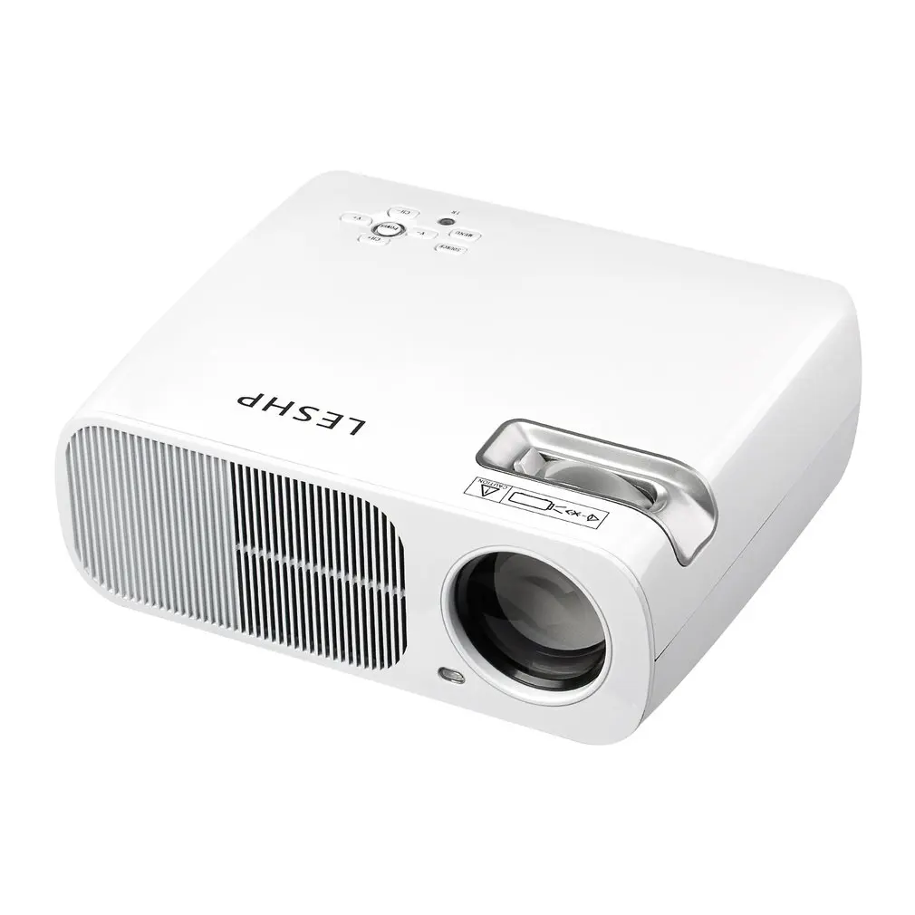 Best Price LESHP Video Projector 2600 LM Home Cinema Theater Support 1080P HD 3D with 5.0 Inch LCD TFT Display + Free HDMI BL20