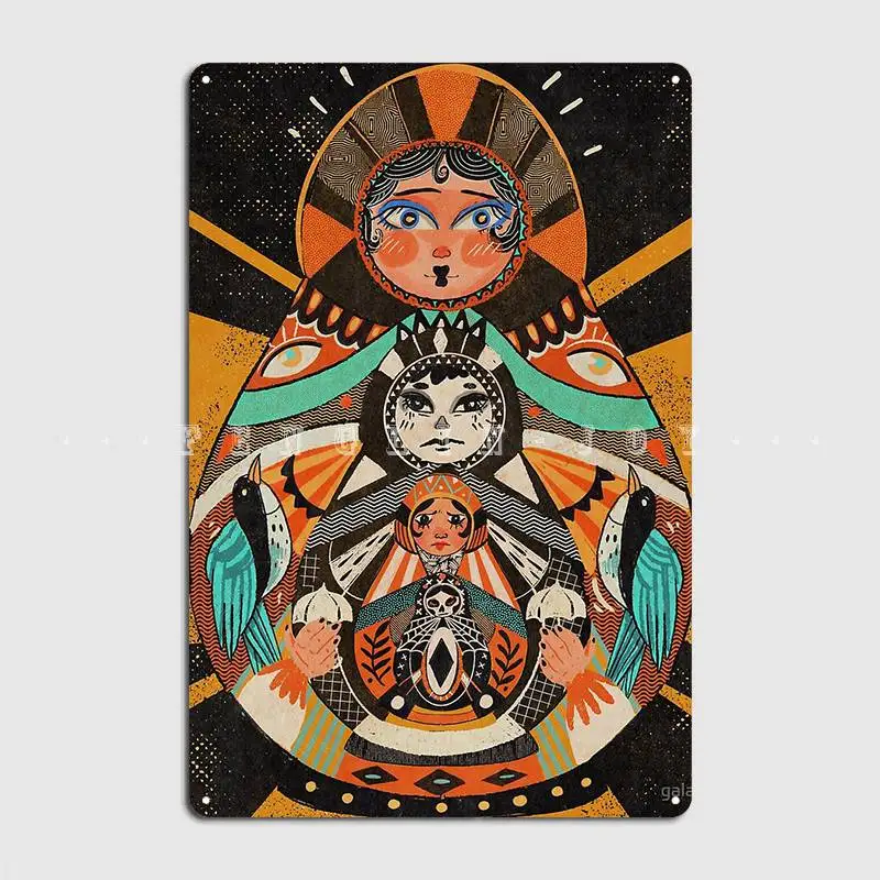 Matrioska Metal Sign Cinema Kitchen Kitchen Targhe Personalizzate Targa In Latta Poster