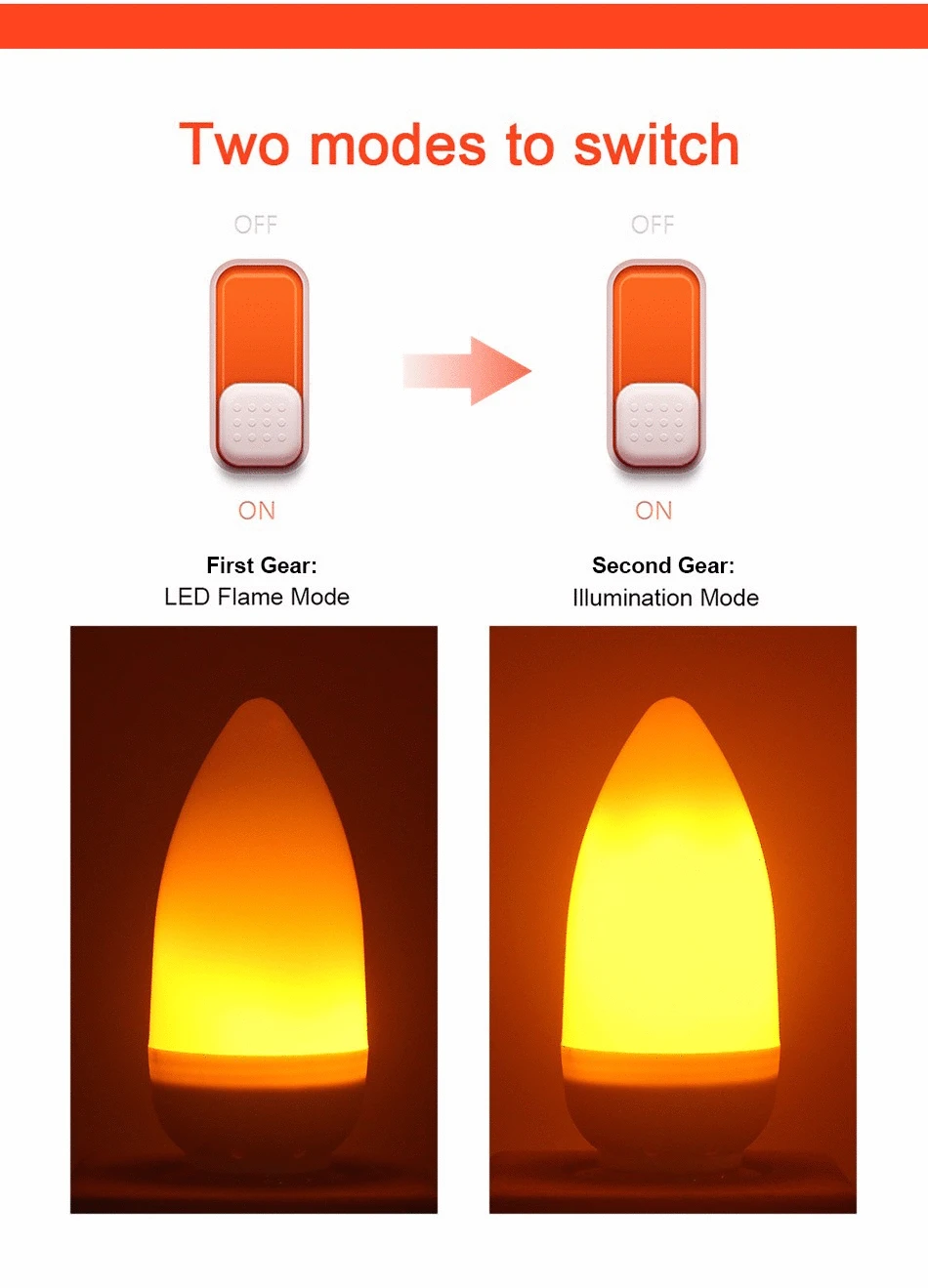 Ampoule,Pull the tailE27 7WLampe à effet de flamme LED E14 E27 B22