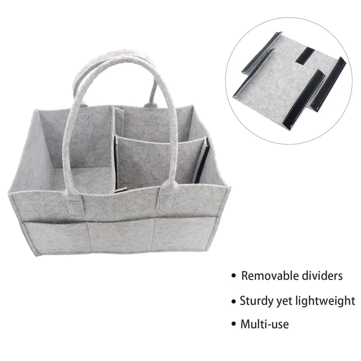 Felt Baby Diaper Caddy Nursery Storage Wipes Bag Nappy Organizer Container