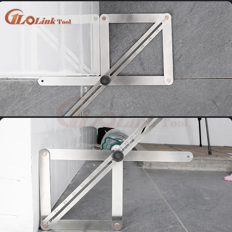 DIY 멀티 앵글 코너 앵글 파인더 알루미늄 각도기 타일 나무 눈금자 목공 모델 공예 각도