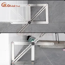 Profesjonalny DIY wielokątny narożny celownik kątowy kątomierz aluminiowy kątomierz linijka do drewna modelarstwo do drewna kąt kwadratowy