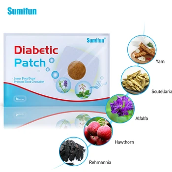 

6pcs/18pcs/30pcs/48pcs Diabetic Patch Stabilizes Blood Sugar Level Lower Blood Glucose Sugar Balance Chinese Medical Plaster