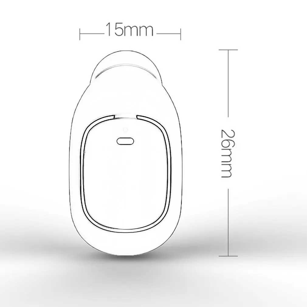 Беспроводная мини-гарнитура Bluetooth в уши, мини-гарнитура Bluetooth из силикона и удобные затычки для ушей, длительный срок службы батареи