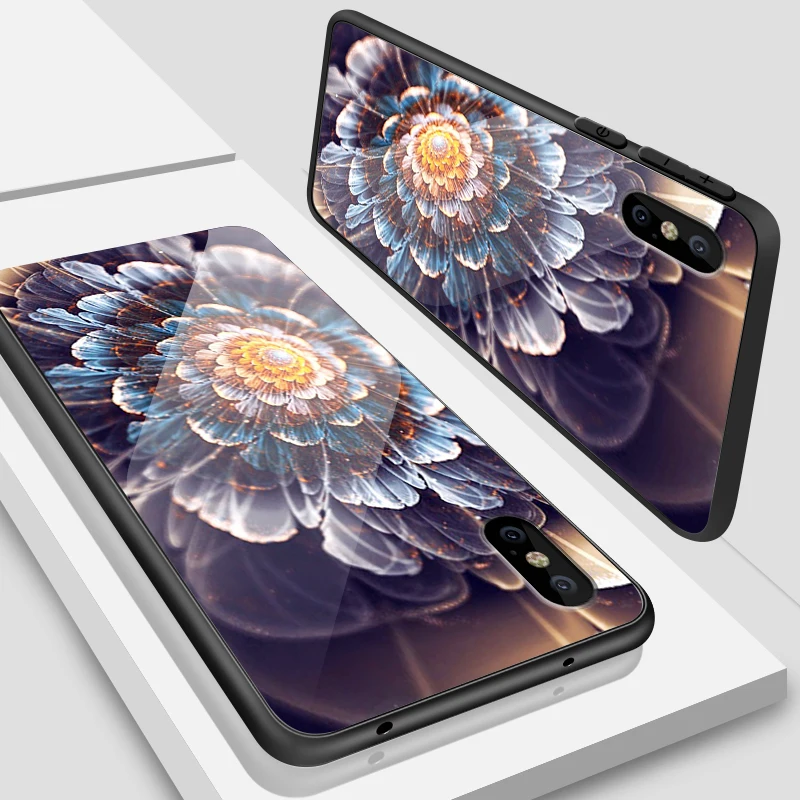 W197 Для iPhone 5S, se, 6, 6 S, 7, 8 Plus XR XS макс. закаленное стекло чехол для Meizu M5 M6 M8 M9 Примечание 16th плюс ударостойкий чехол с принтом Bloom в виде ракушки - Цвет: W197
