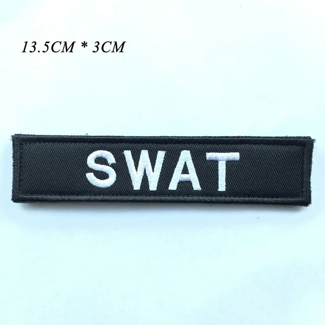 O SWAT Вышитые военные нашивки полоса тактические заплатки для рюкзак для одежды нарукавная повязка полосы с крюком и петлей - Цвет: O SWAT