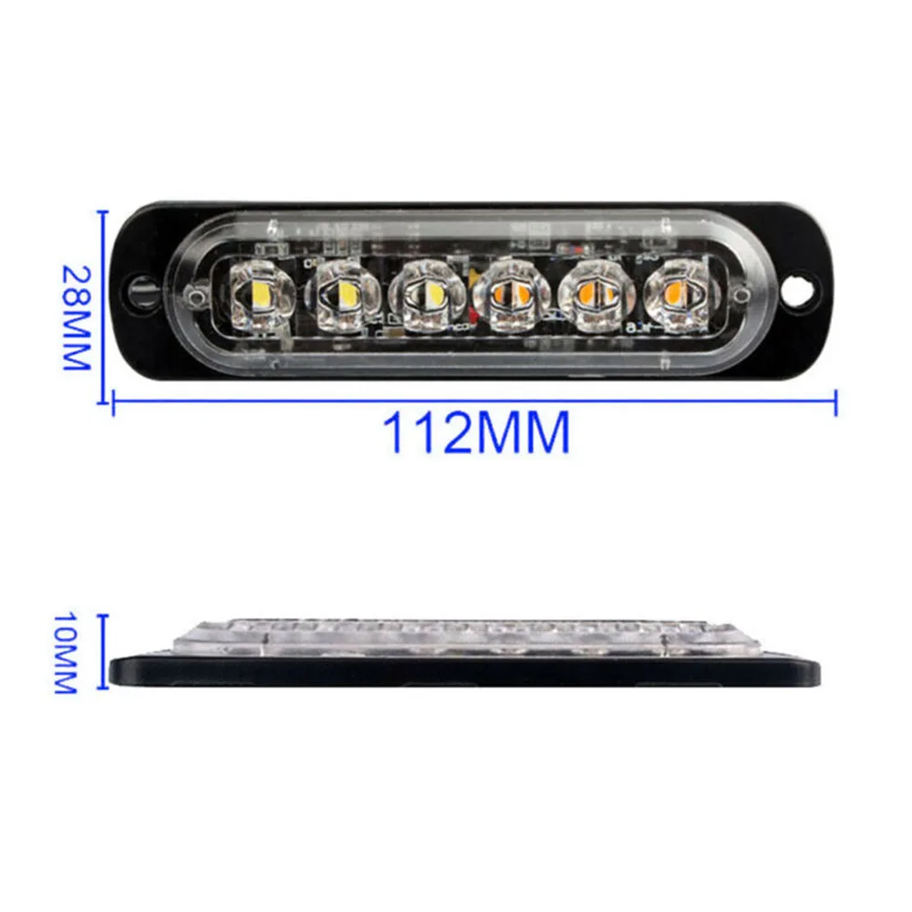 10 шт. автомобиль грузовик красный/синий 6LED срочная опасности предостережение вспышки стробоскопы прочный и практичный в использовании